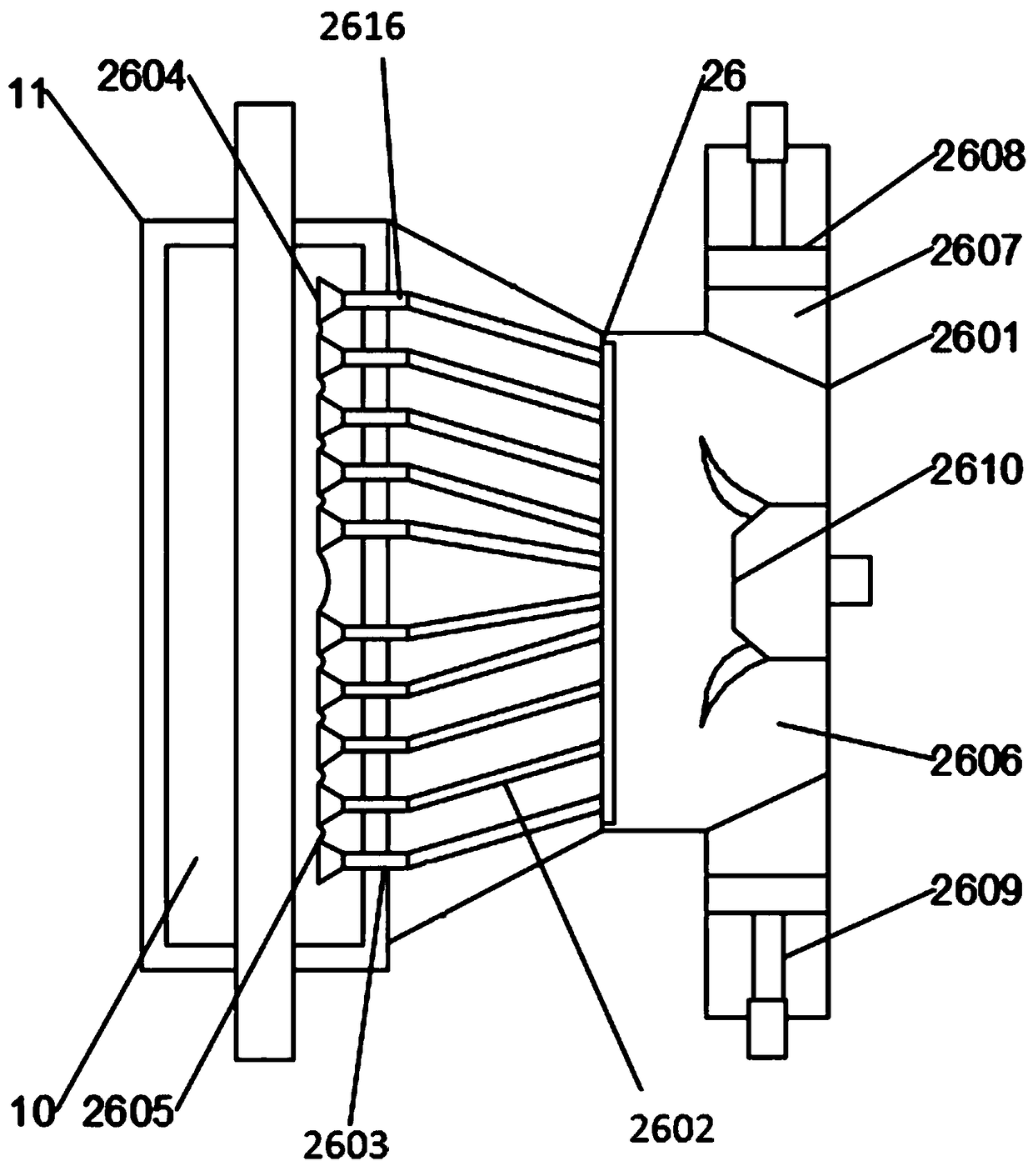 Organic nitrate multichannel heating device based on cavity ring down spectroscopy technology