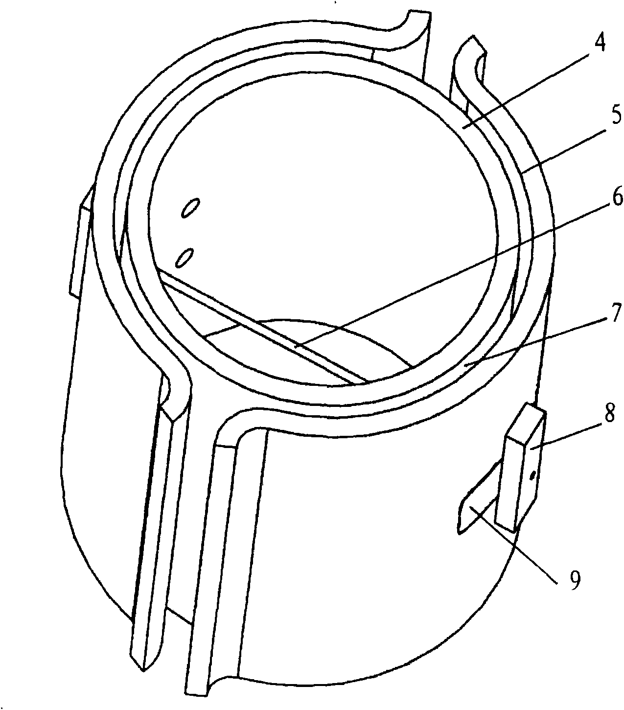 Manufacturing clamp for induction electric heater of liquid collection tank of gas-liquid separator