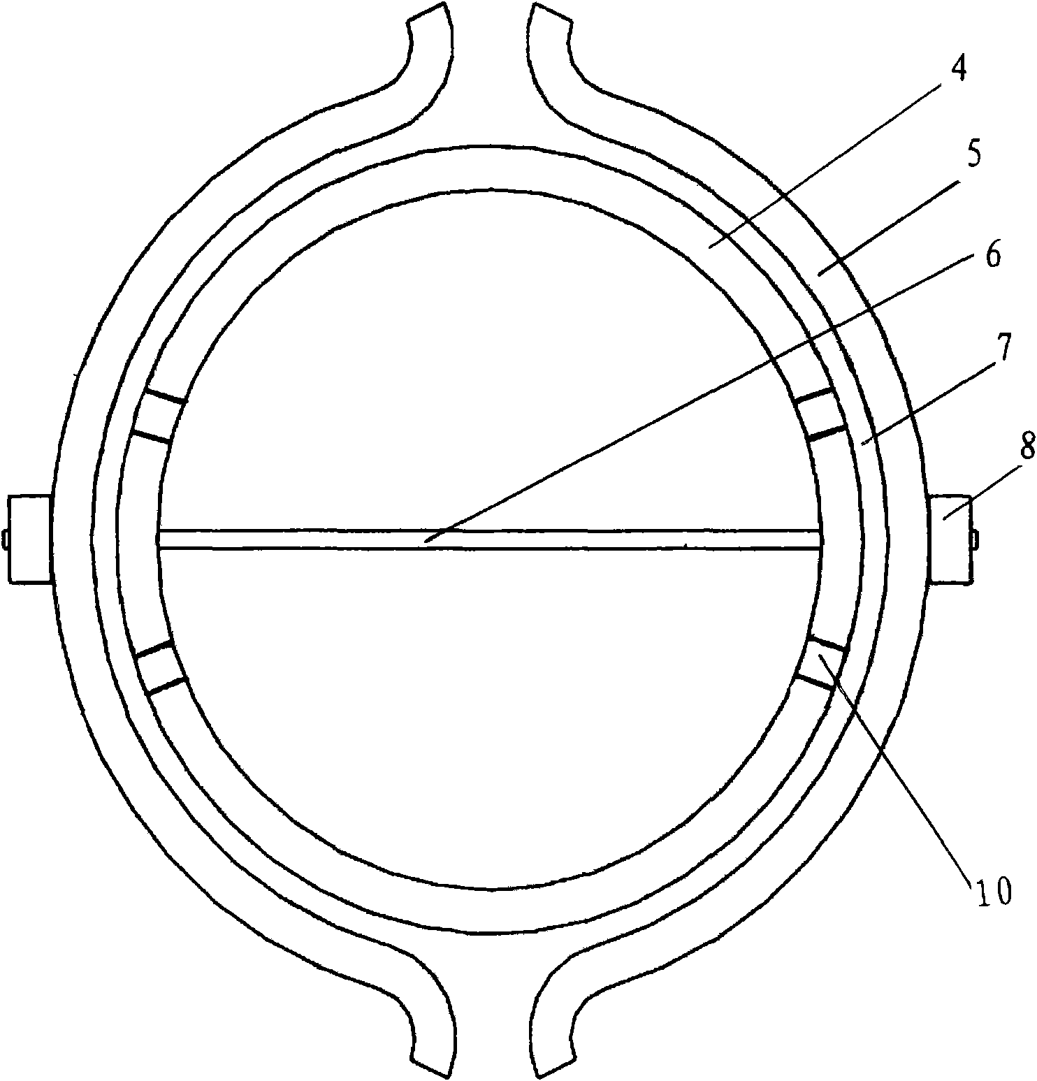 Manufacturing clamp for induction electric heater of liquid collection tank of gas-liquid separator