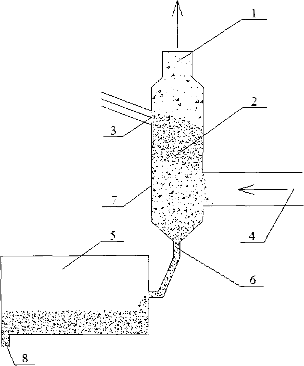 Circulating fluidized bed boiler bottom slag cooling system