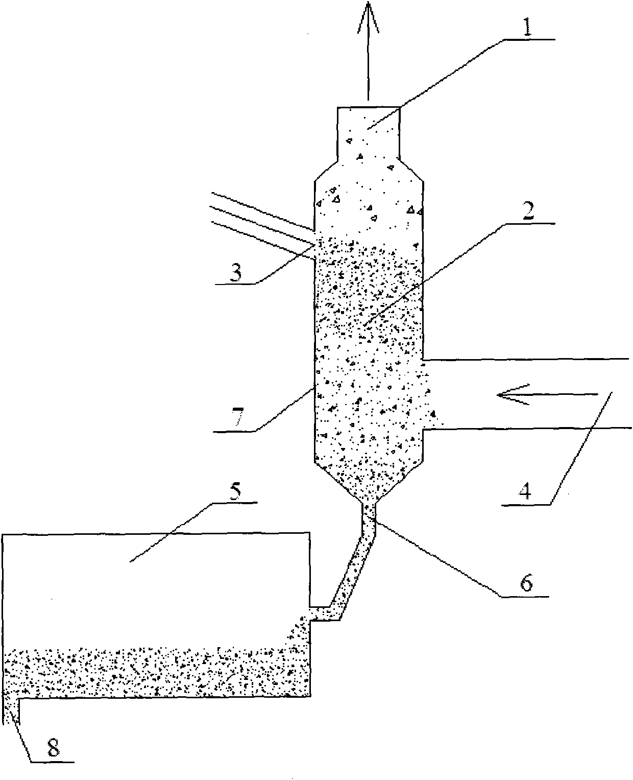 Circulating fluidized bed boiler bottom slag cooling system