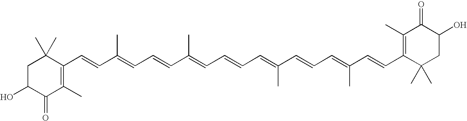 Artificially coloring the skin with a carotene compound, a xanthophyll compound and a lipophilic green dye composition