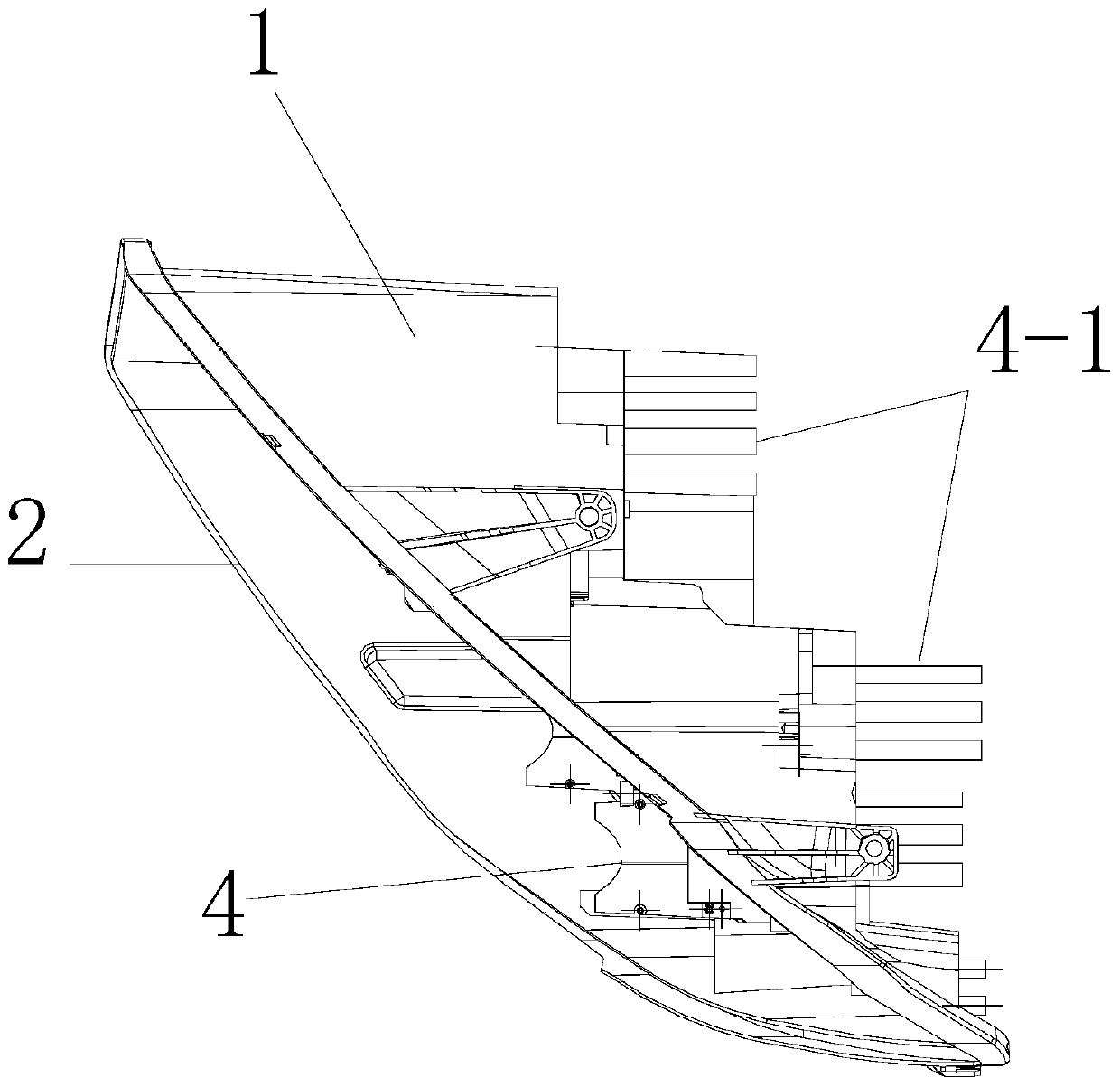 A kind of integral and rapid heat dissipation led headlight for vehicle and heat dissipation method