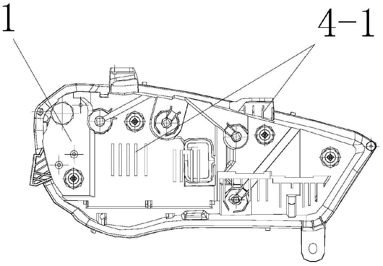 A kind of integral and rapid heat dissipation led headlight for vehicle and heat dissipation method