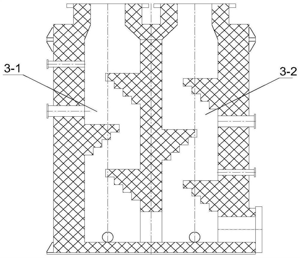 Vertical secondary combustion chamber device