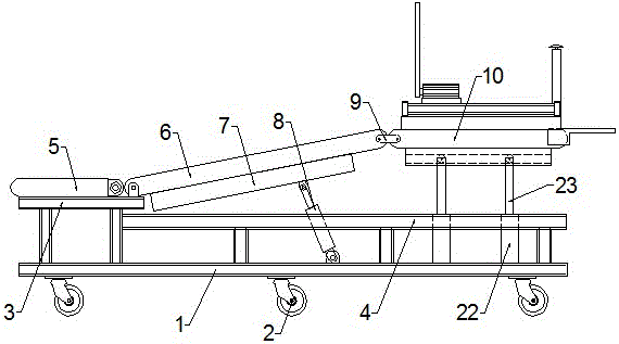 Conveying and transporting device for heavy and fragile parcels