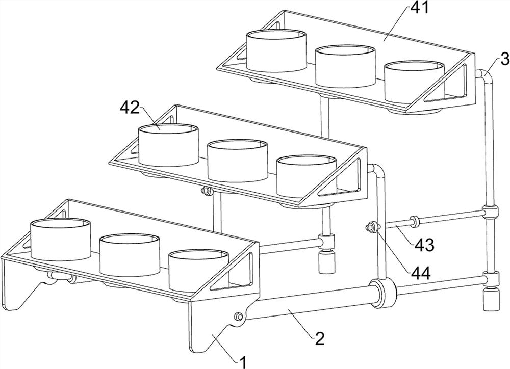 Novel adjustable municipal landscape flower stand