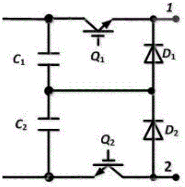 Wide-range input type boost-buck three-level DC converter for photovoltaic power generation