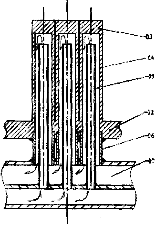 Single-waterway split cold crucible for induction melting and manufacture method thereof