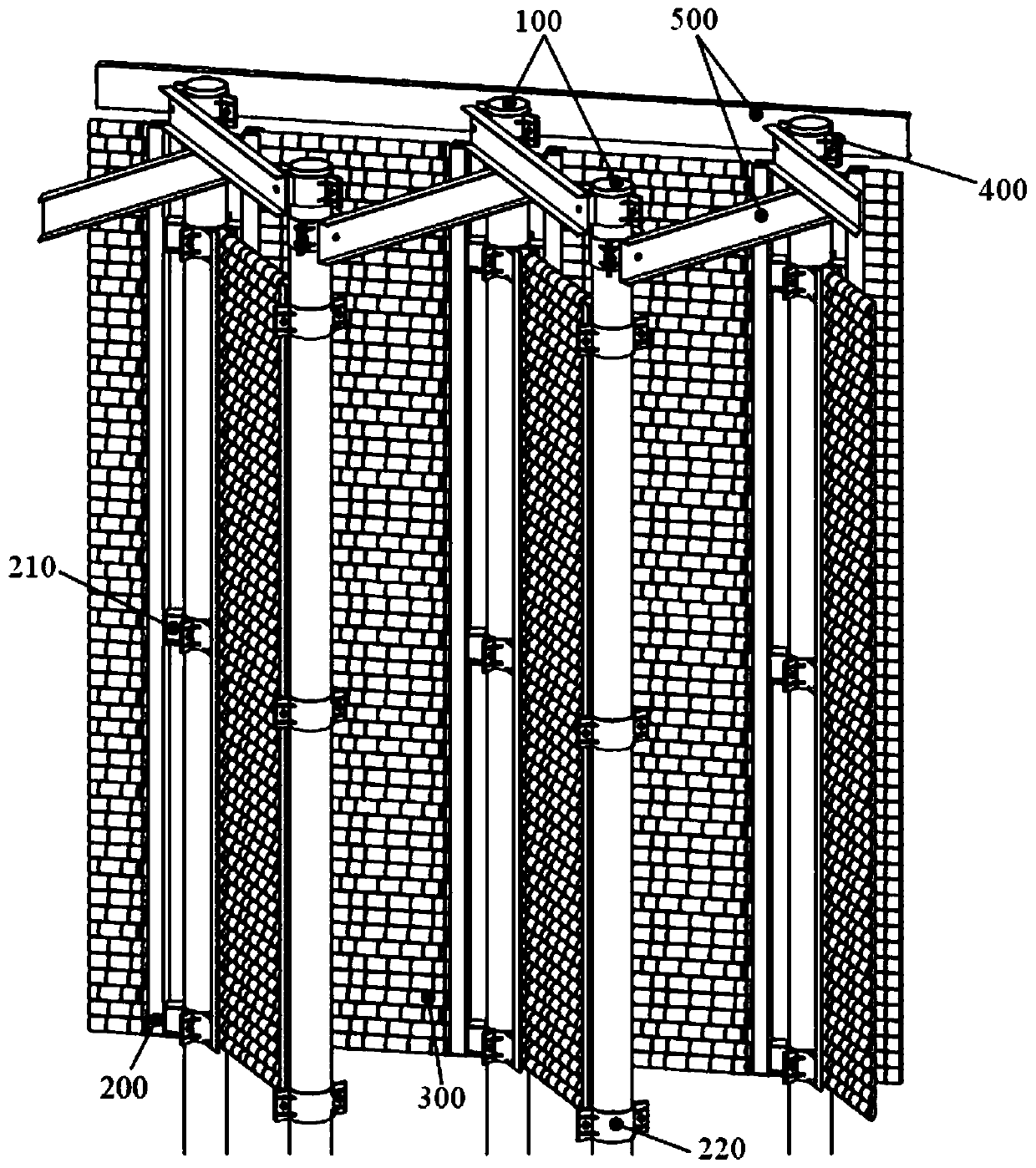 Wave elimination structure and installation method thereof