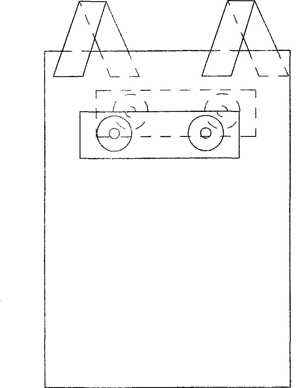 Bag slitting and clamping device of full automatic packaging device