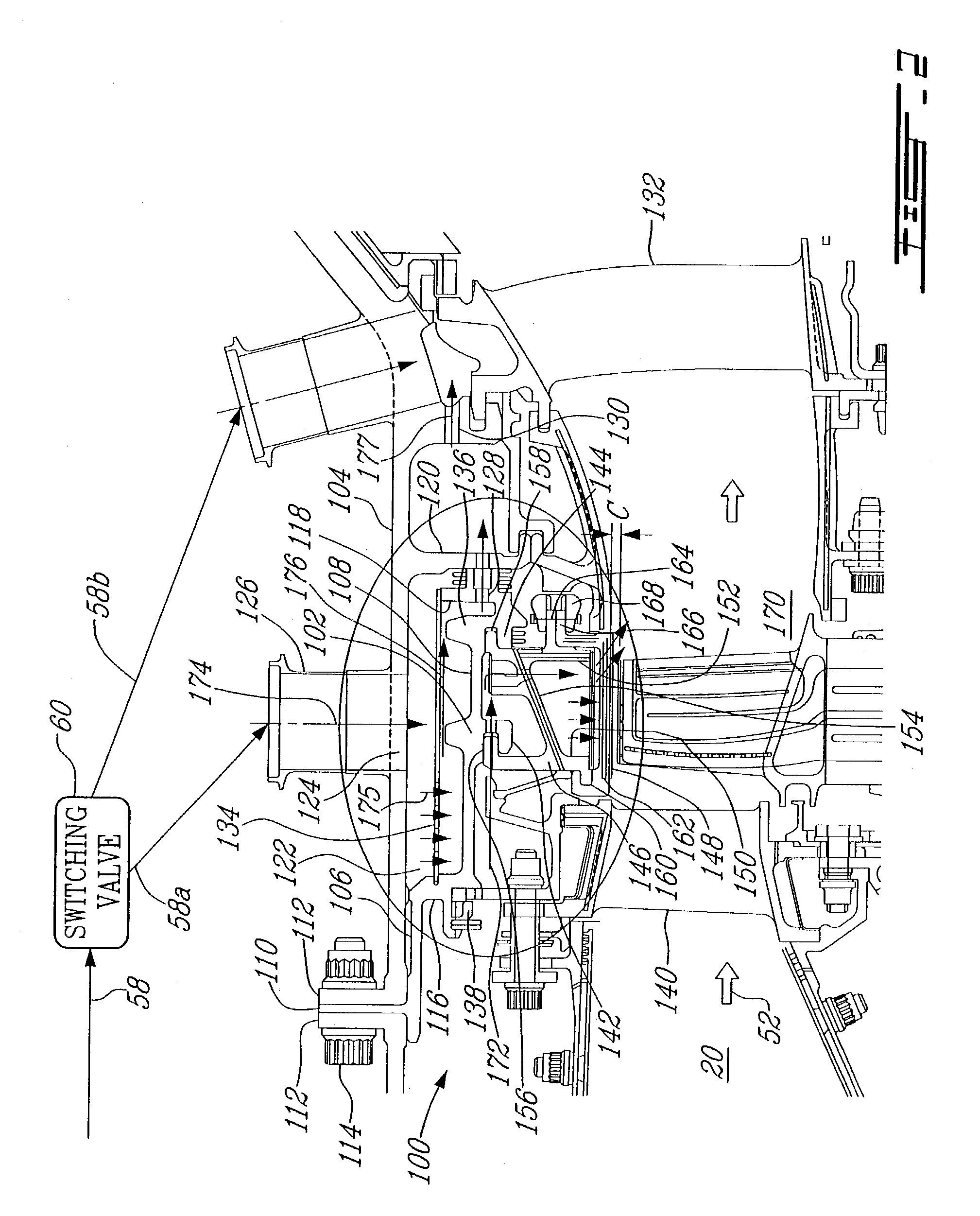 Hybrid turbine tip clearance control system