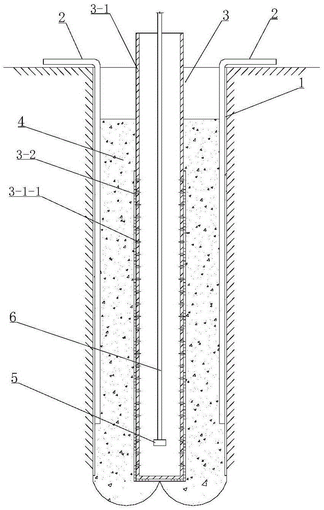 Water pressure jetting type well completion construction method of dewatering tube well