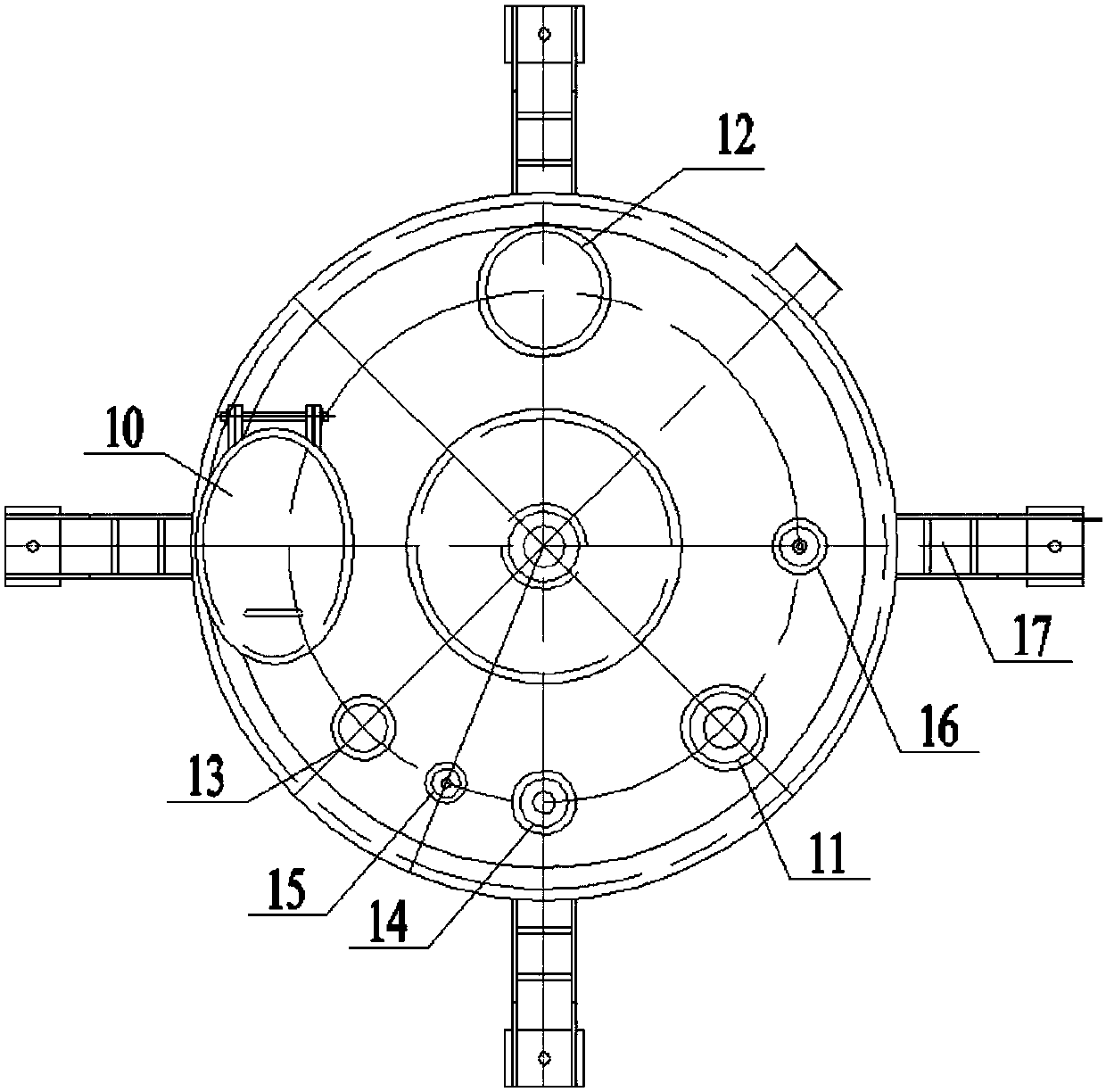 A kind of high-temperature reactor for making lithium-ion battery negative electrode material