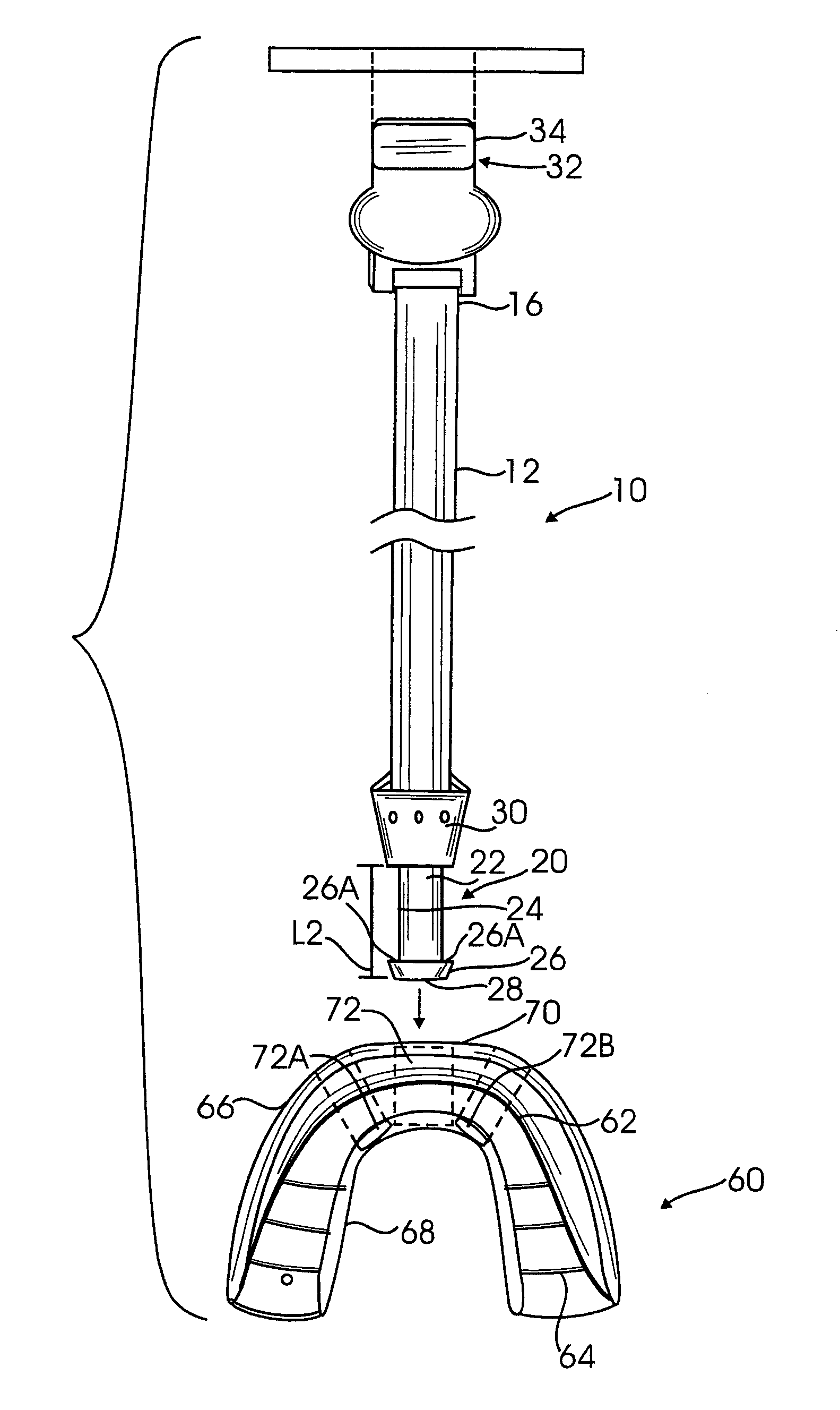 Double quick release mouth guard assembly