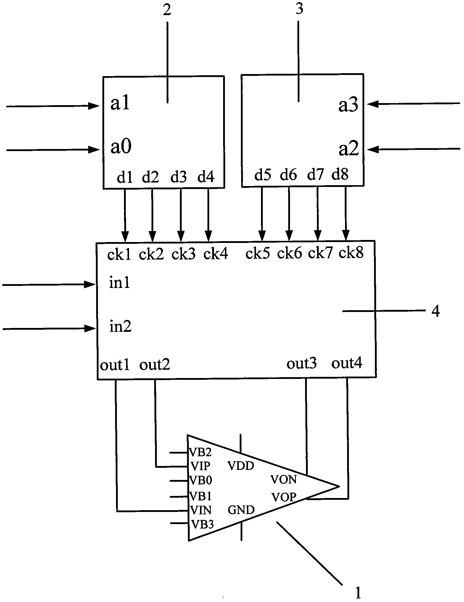 Broadband programmable gain amplifier based on operational amplifier