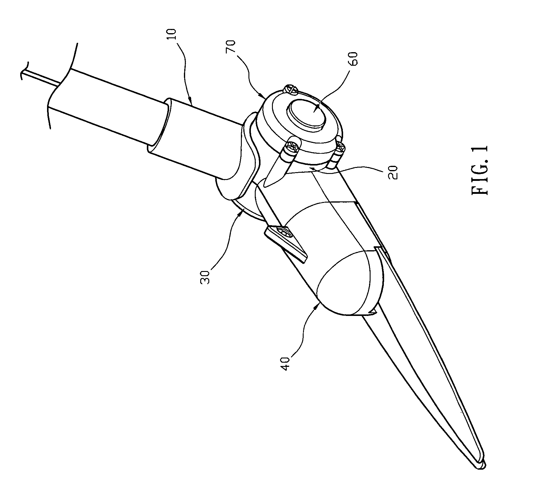 Long-arm gardening shears having angle adjustable function