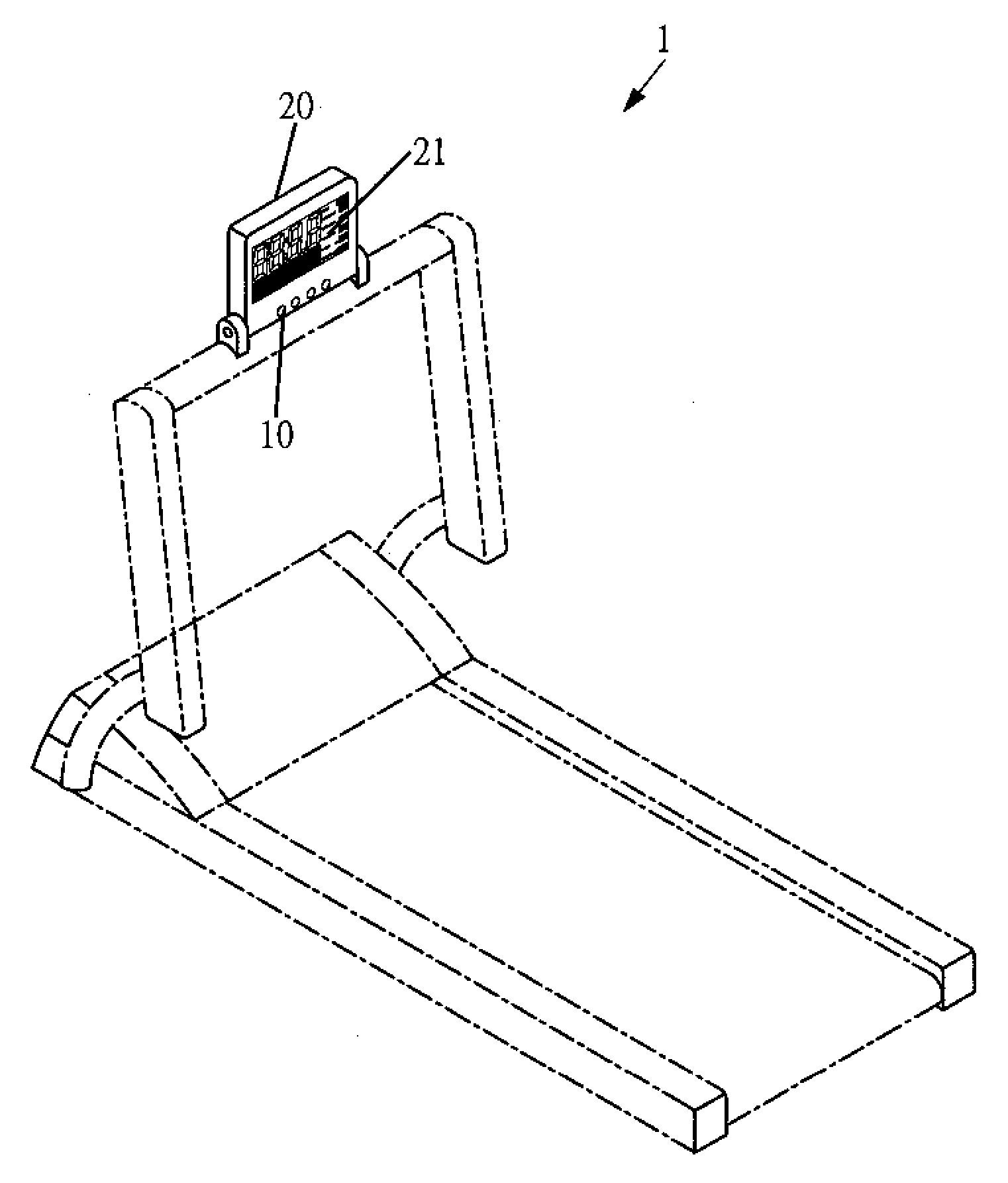 Display device of body building machine