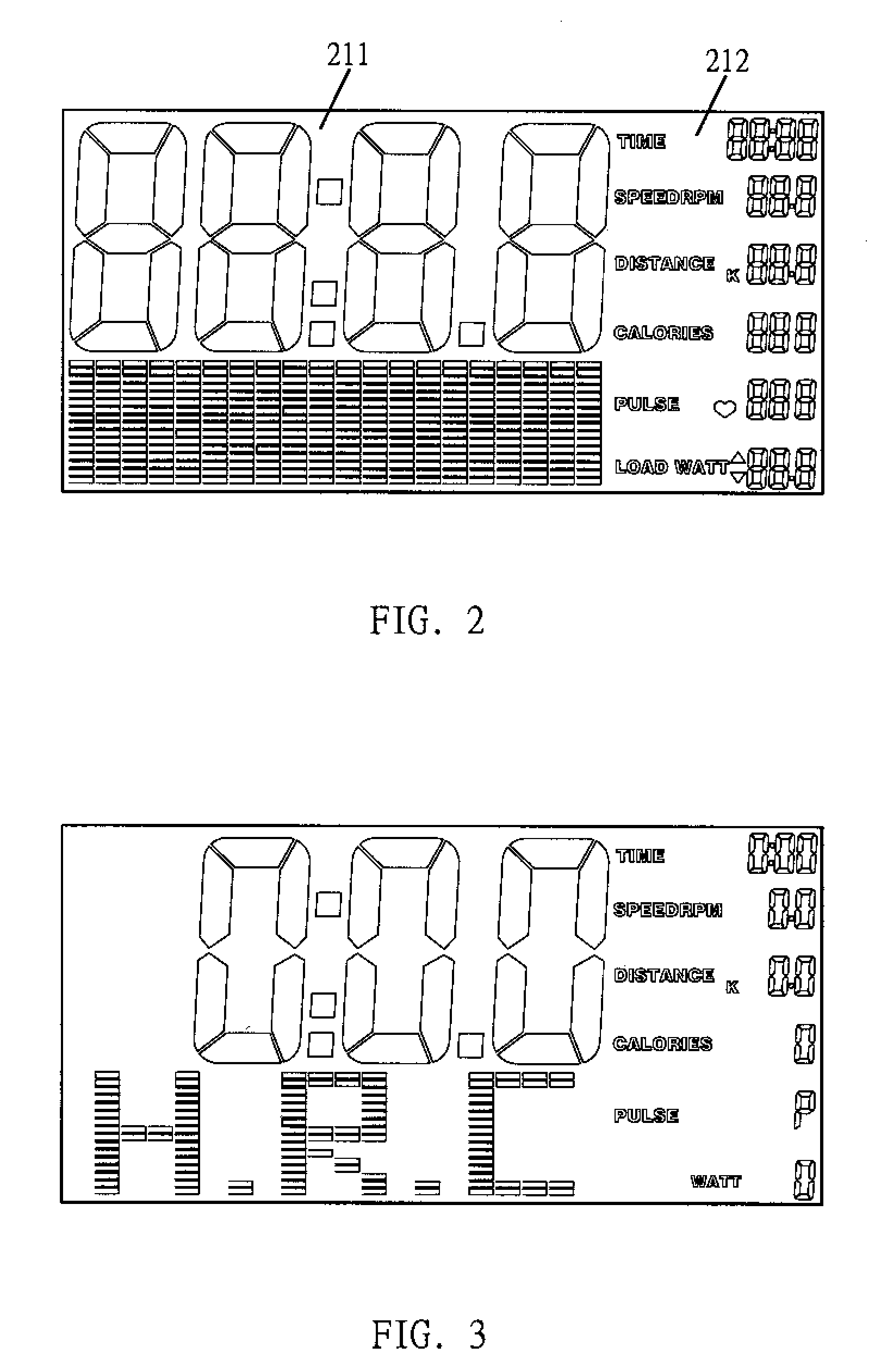 Display device of body building machine