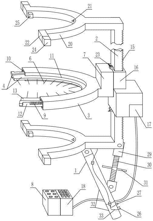 Ascent-free automatic scrubbing device for insulator