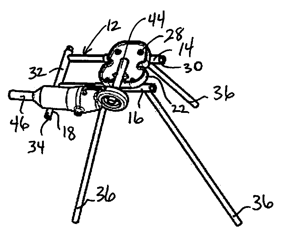 Power Threading and Cutting Device with Sliding Support