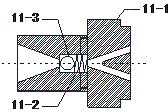 Bias gas-liquid two-phase jet-flow slotting permeability-increasing device and method