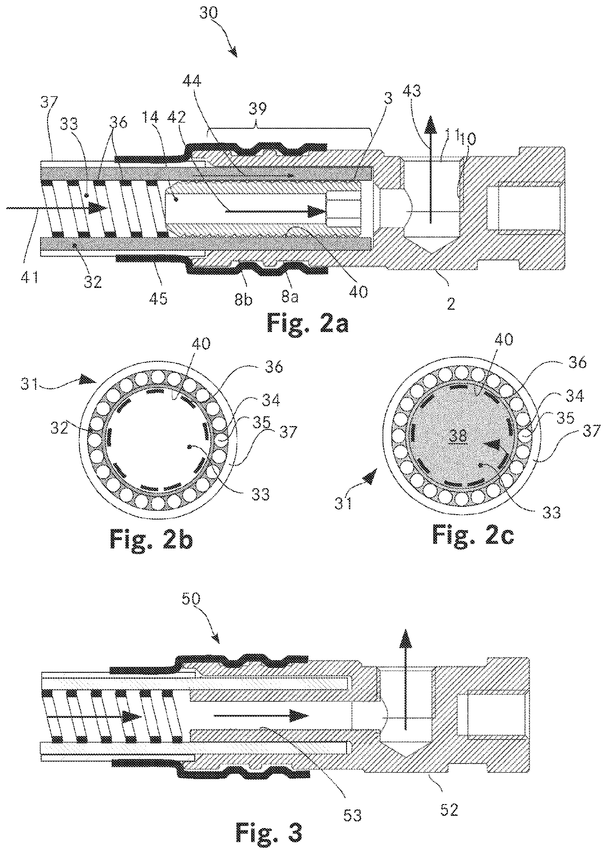 Connection element for electrically connecting a fluid-coolable individual line, fluid-coolable individual line unit, and charging cable