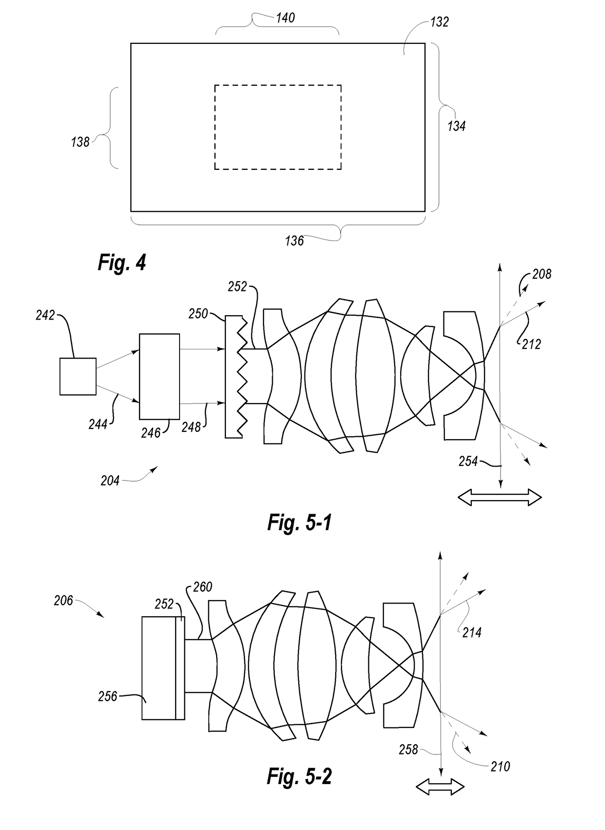 Variable focal length lenses and illuminators on time of flight 3D sensing systems