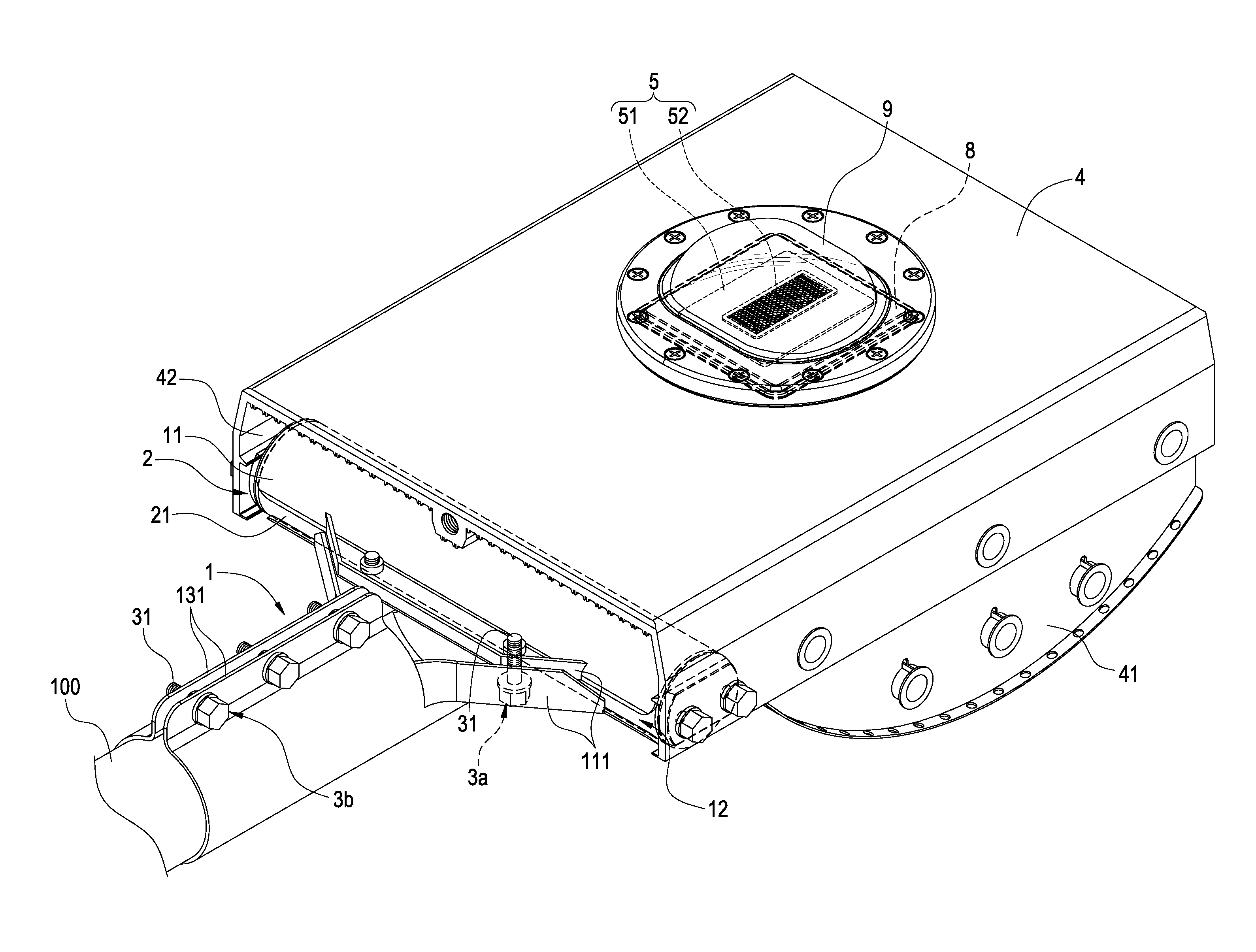 LED lamp with adjustable projection angle