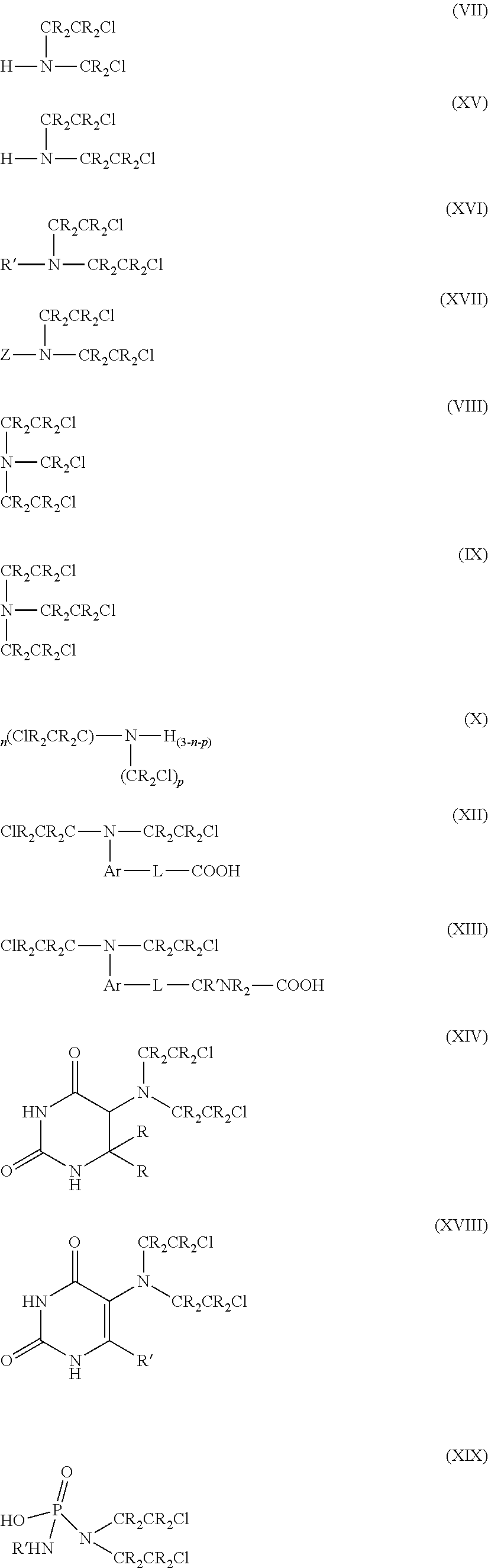 Compositions of alkylating agents and methods of treating skin disorders therewith