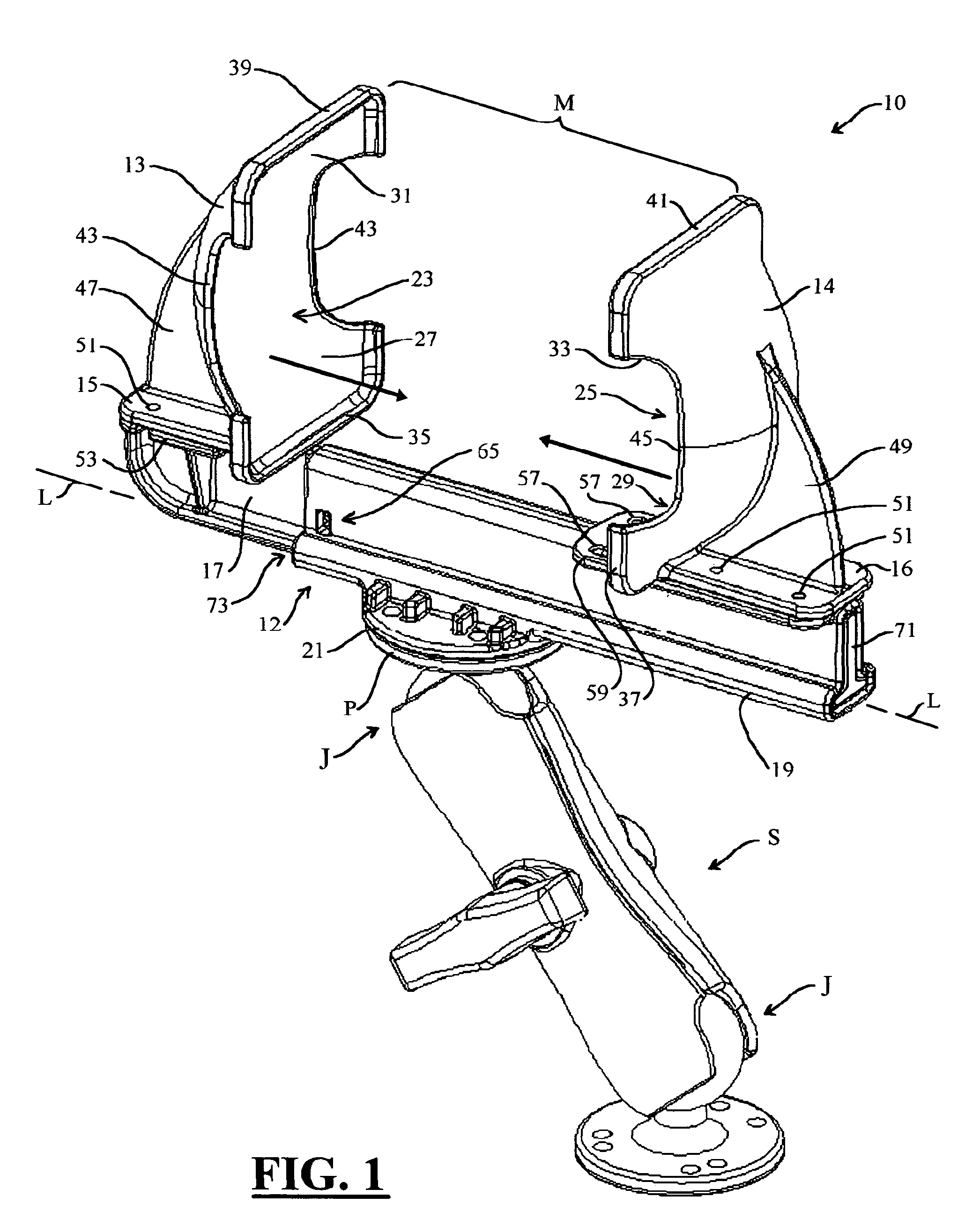 Thumb release mounting apparatus