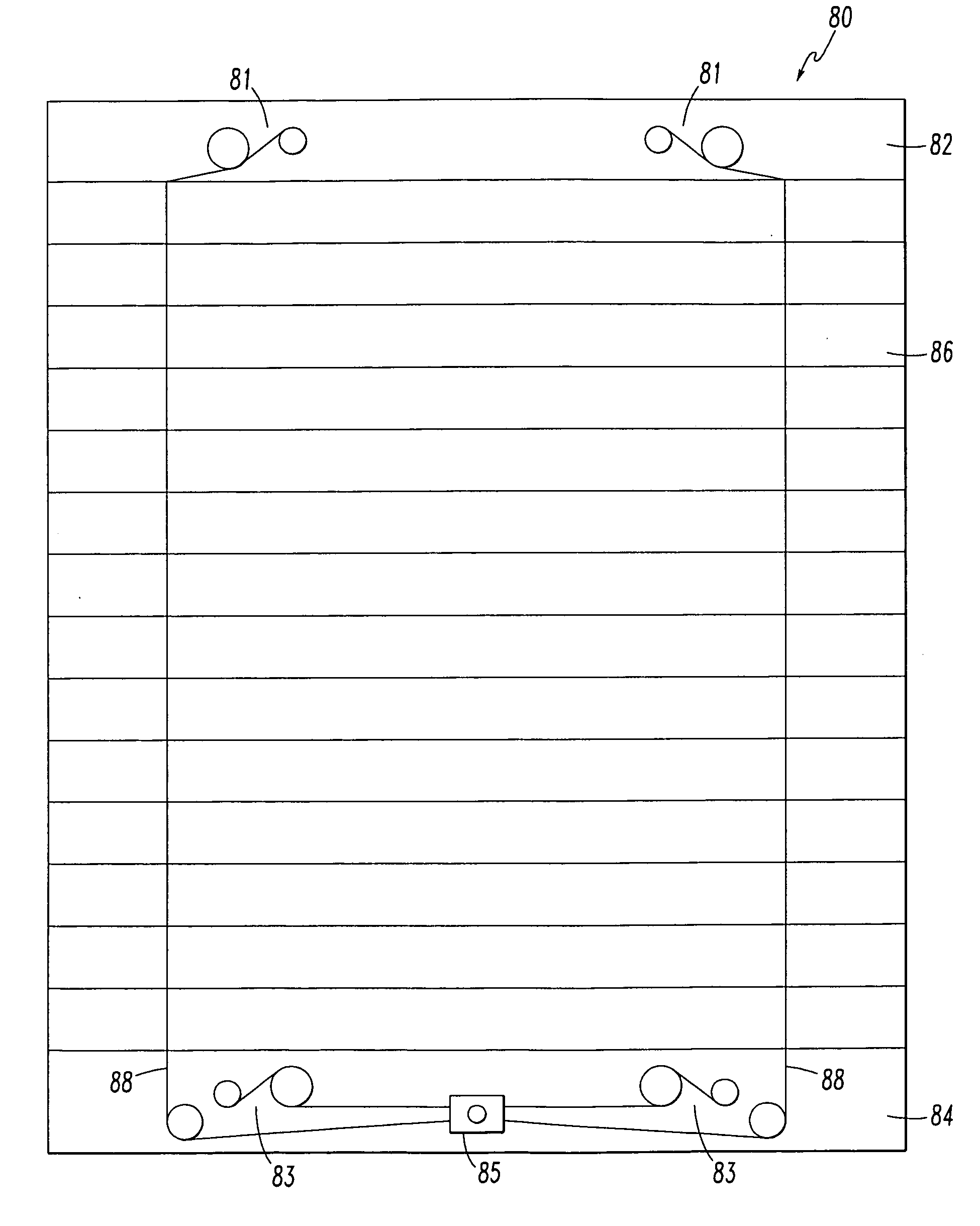 Cordless blind and operator device