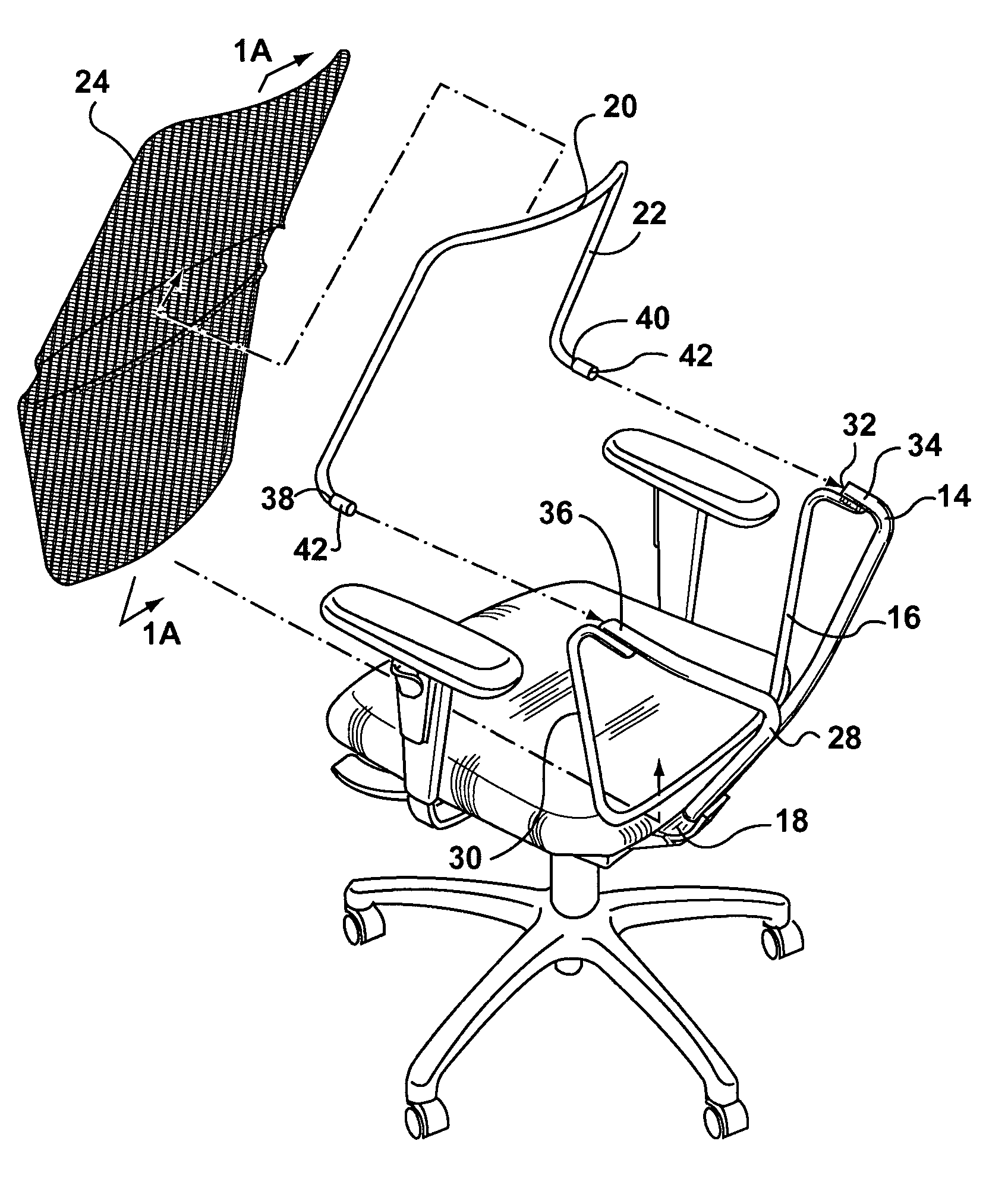 Chair back for a chair