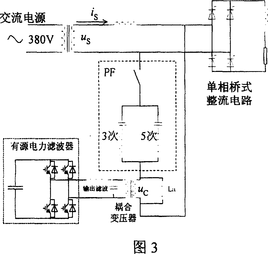 Parallel mixed power filter for electrified railway