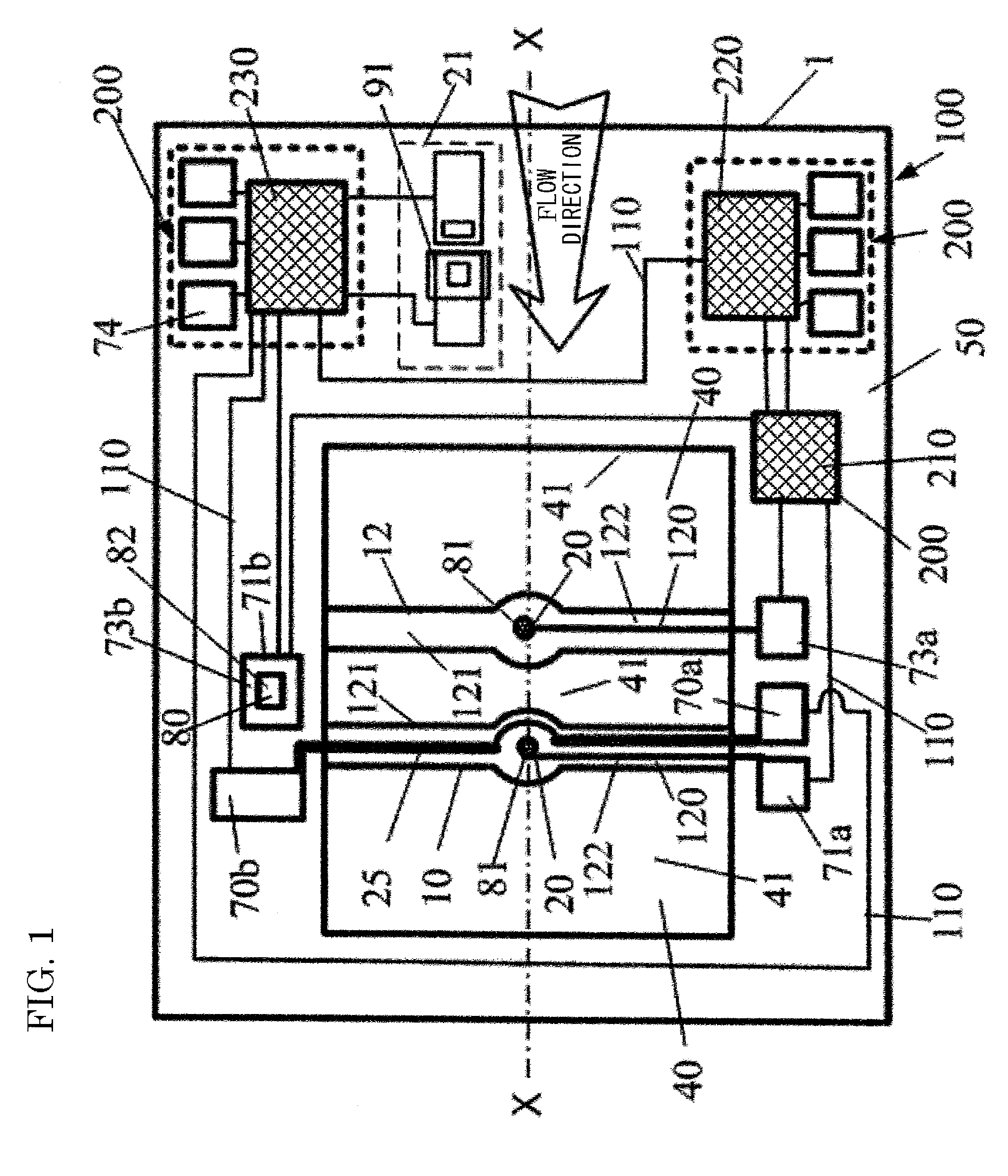 Heat conduction-type sensor for calibrating effects of temperature and type of fluid, and thermal flow sensor and thermal barometric sensor using this sensor