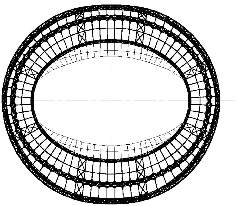 A kind of suspended roof and roof construction method for stadium reconstruction