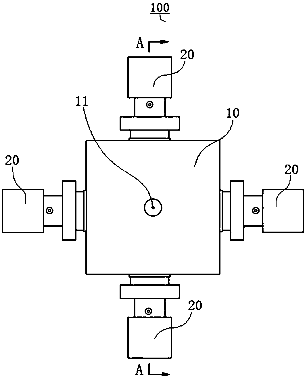 Liquid chromatography high-pressure resistant gradient valve and liquid chromatography liquid inlet system