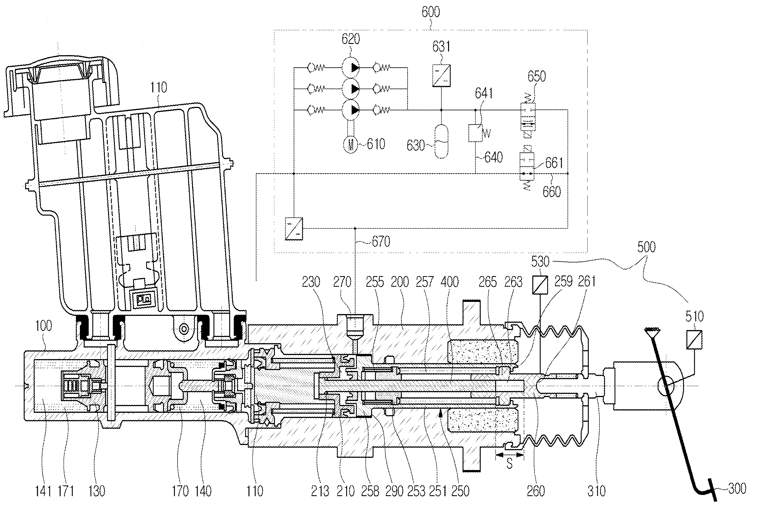 Vehicle brake device for electronic hydraulic brake system