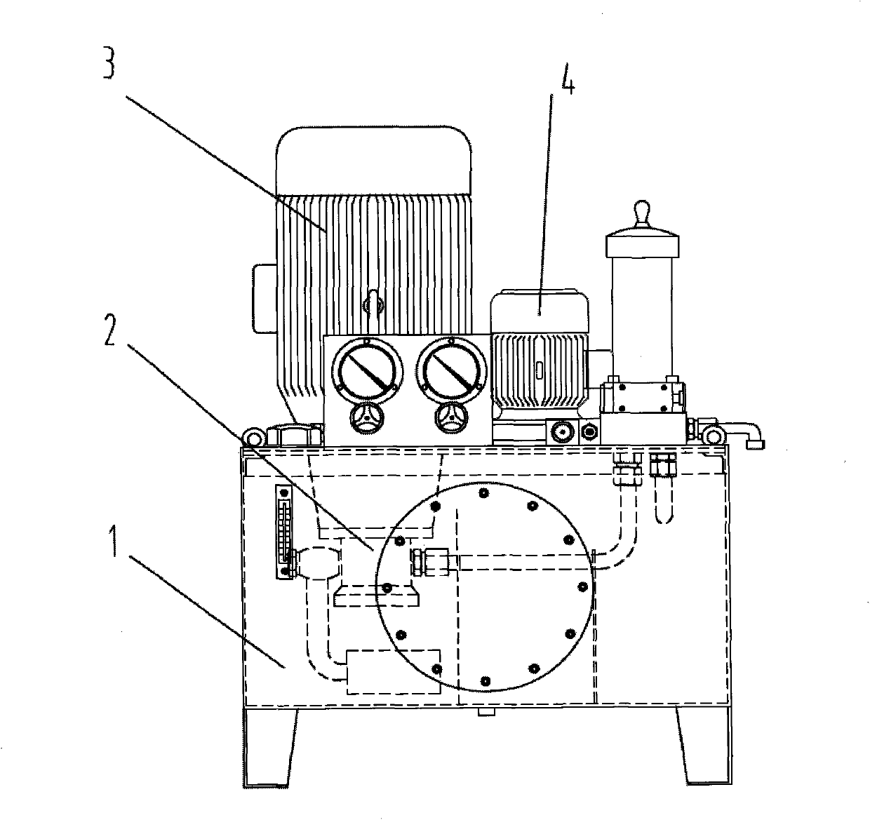 Hydraulic pump station for rail welding vehicle