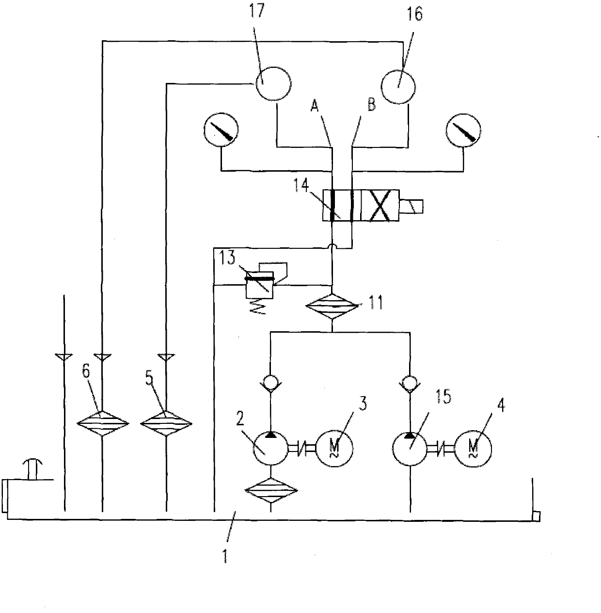 Hydraulic pump station for rail welding vehicle