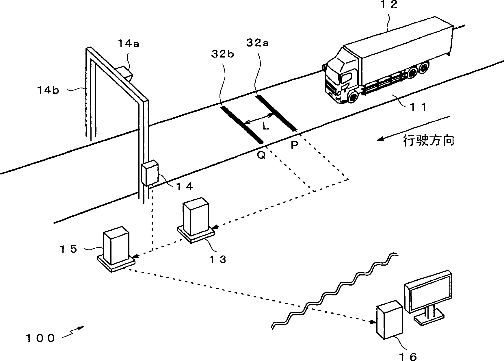 Axle load measuring system and vehicle separating method