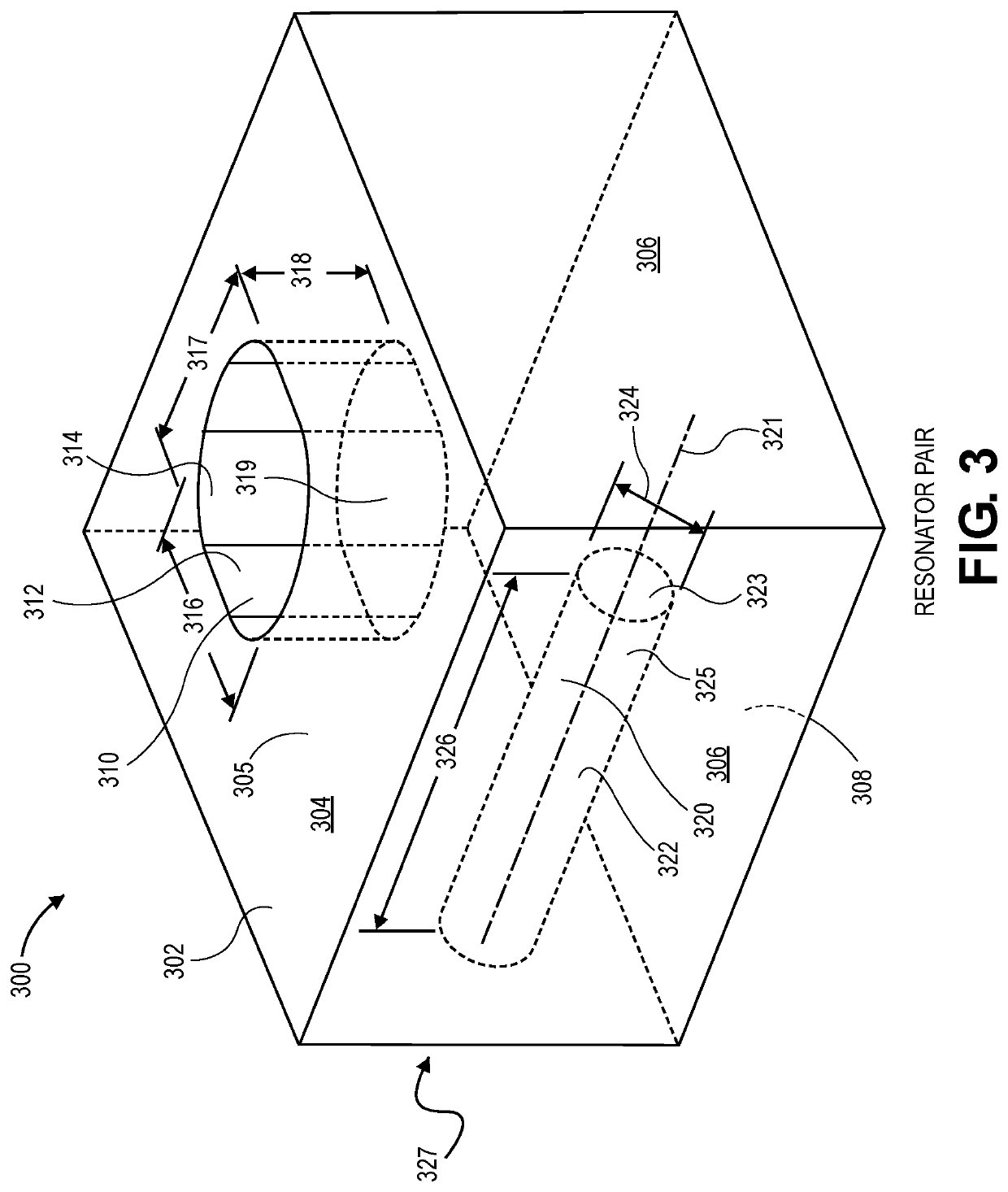 Dual-mode monoblock dielectric filter and control elements