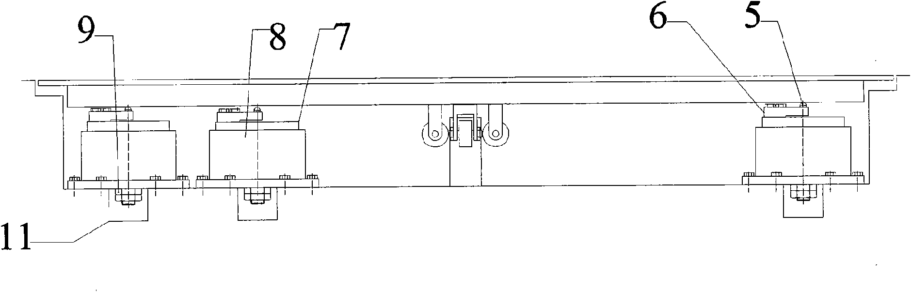 Step-type spring supporting vehicle axle load measurement device