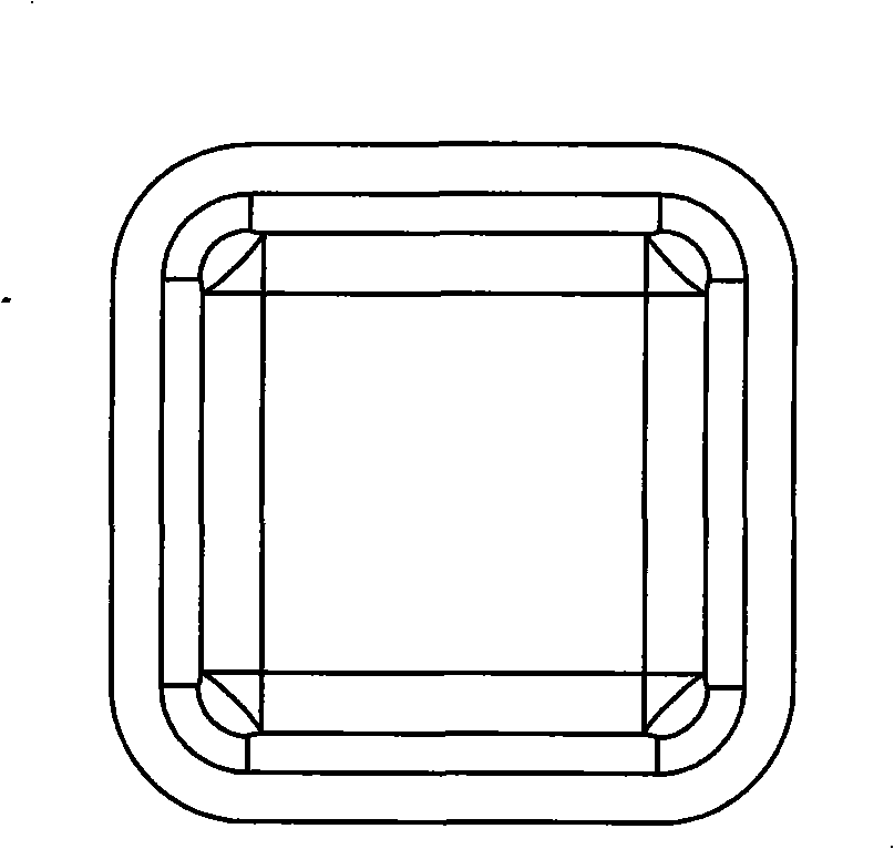 Tubular product internal high-pressure forming special-shaped cross section sealing method and sealing punch