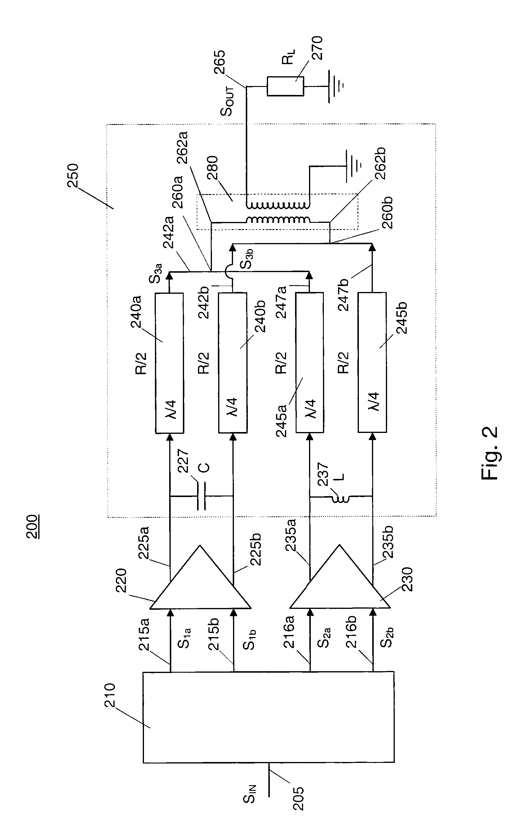 Output Networks In Combination With LINC Technique