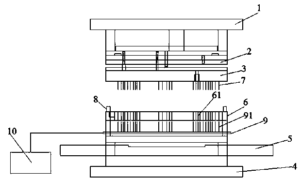 Punching die suitable for cambered holes