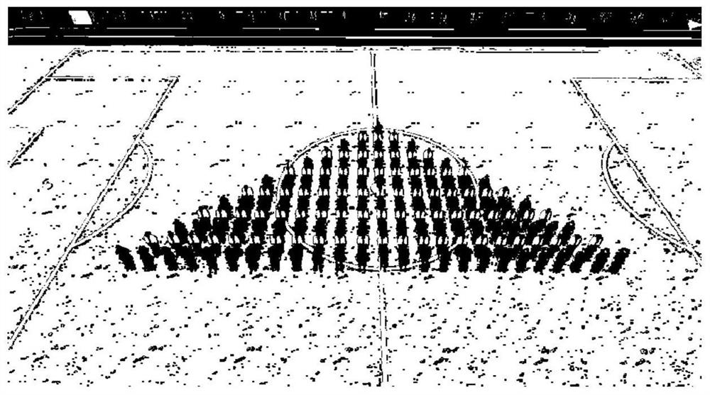 Sports event team gymnastics rehearsal simulation experiment method and system