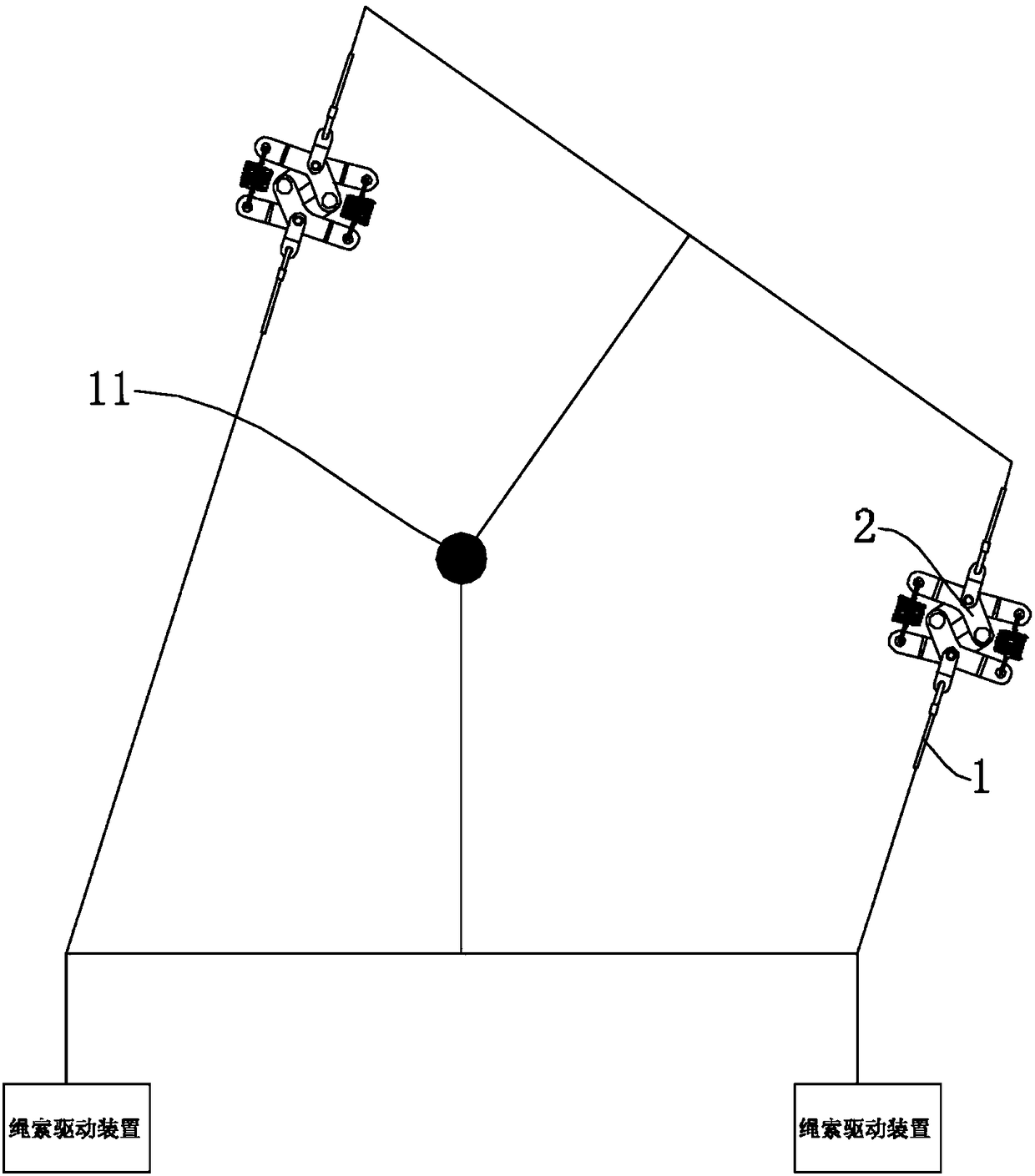 Variable stiffness control device for rope driving robot