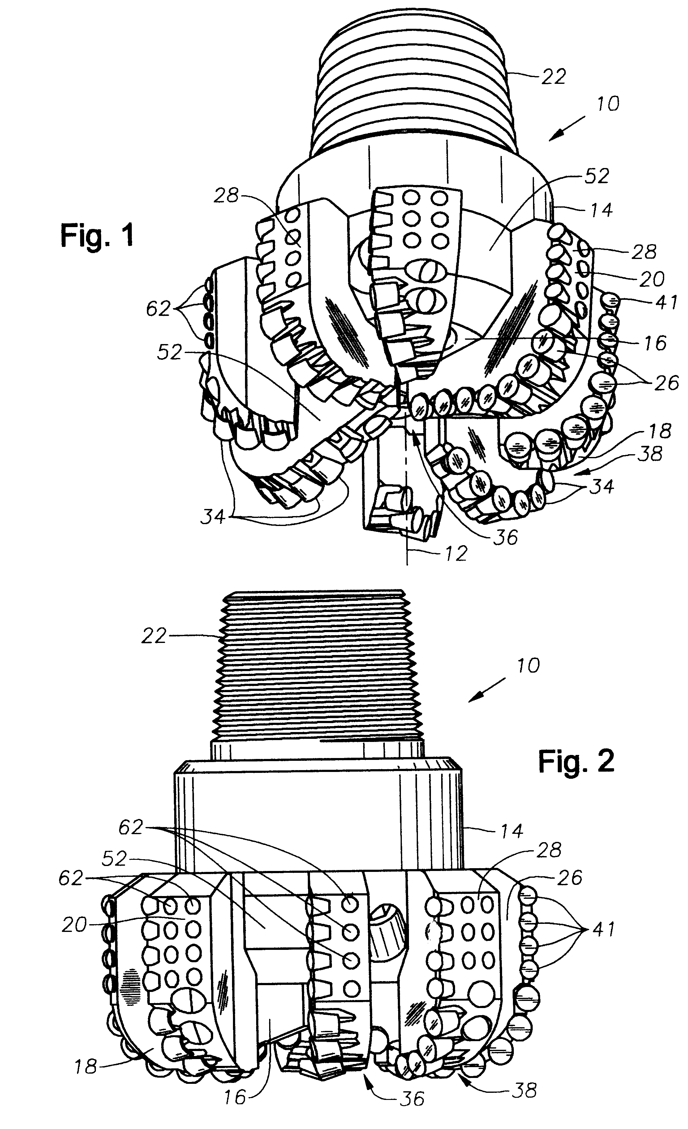 Active gauge cutting structure for earth boring drill bits