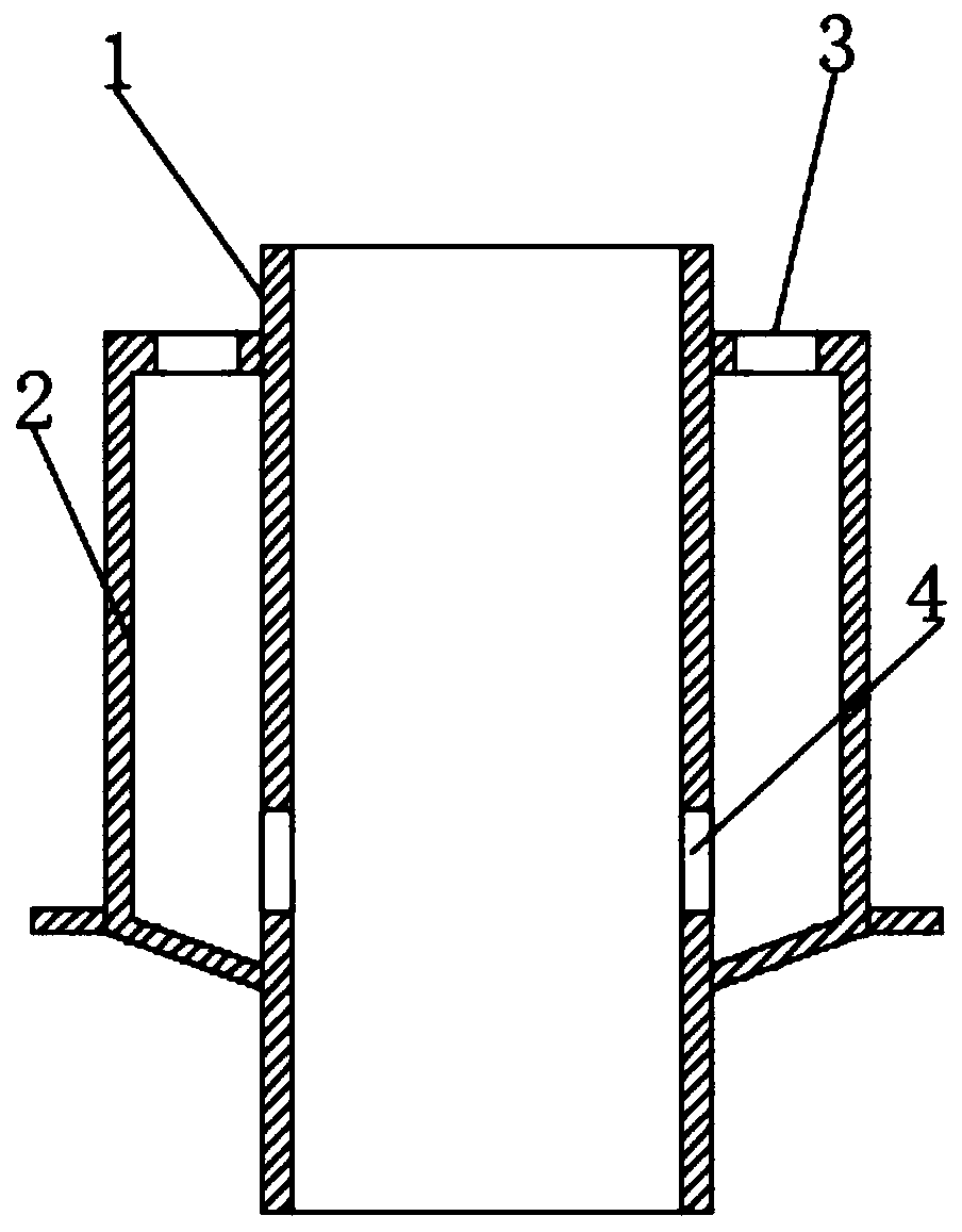 Double-layered water and tidal drainage device of sectional combined floor drain and construction method